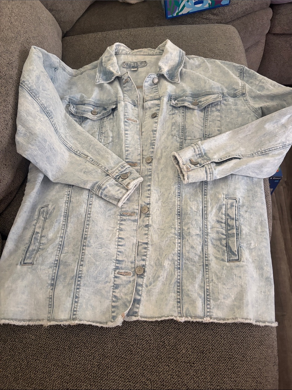 Maurices Bleached Light Blue Jean Jacket